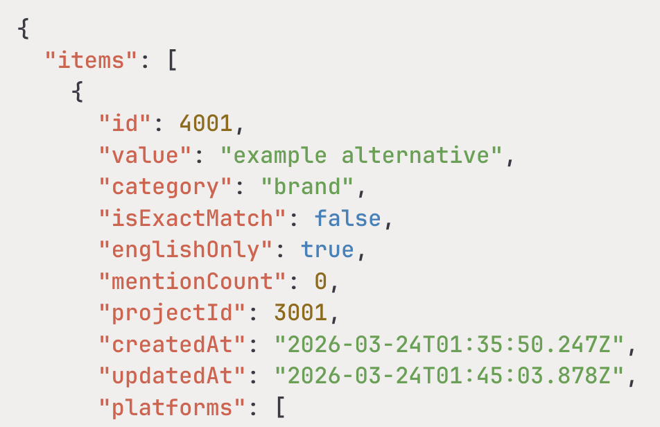 API and alert workflow screenshot